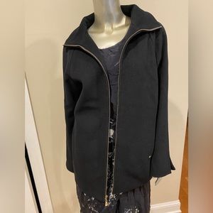 Ellen Tracy wool blend black coat jacket size 6